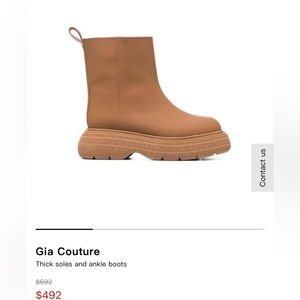 Gia Couture Tan Ankle Boots